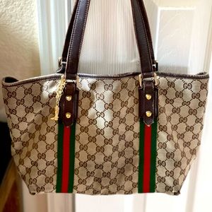 Authentic Gucci tote/purse  SF home. Small charm hanging on strap.